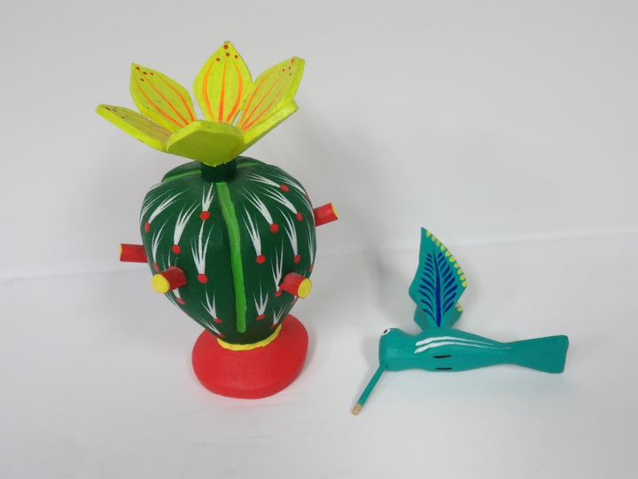 Hummingbird & Cactus Figurine