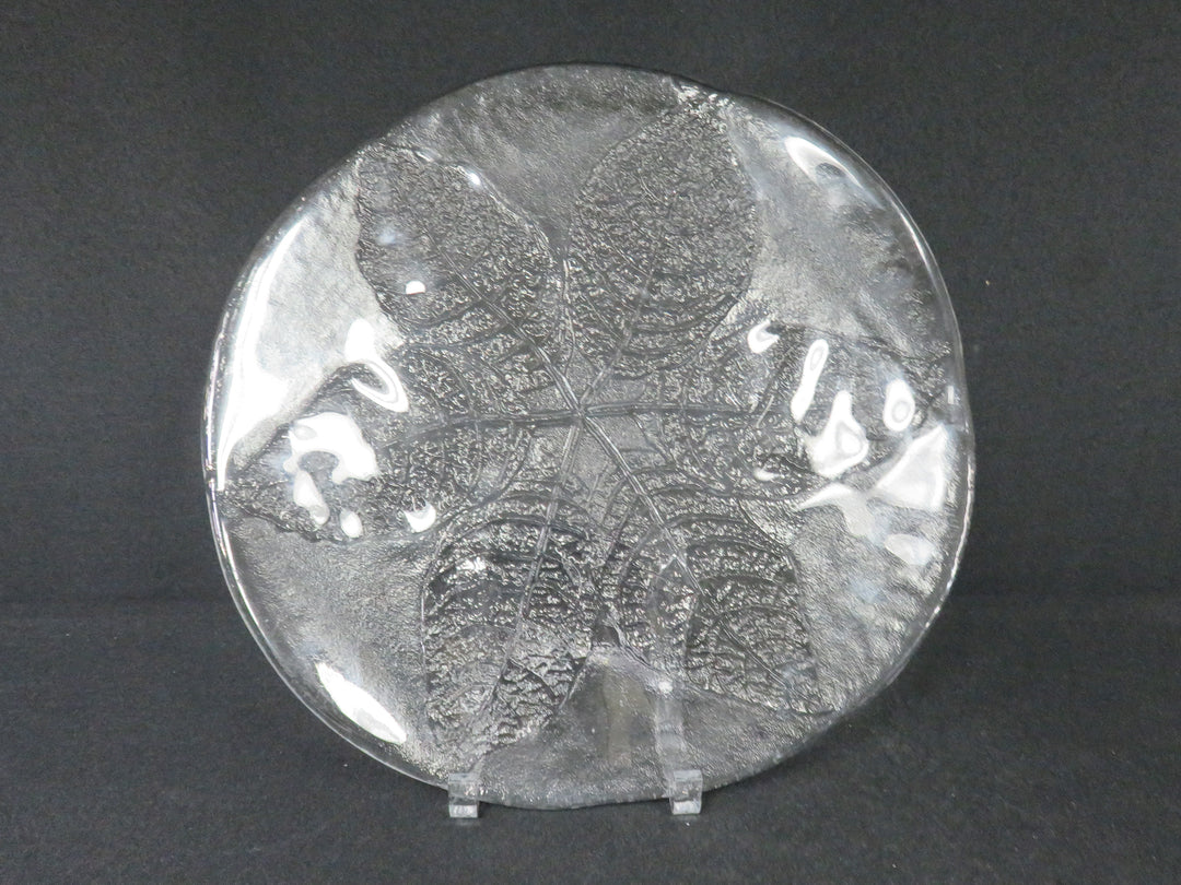 Glass Leaf Design Platter