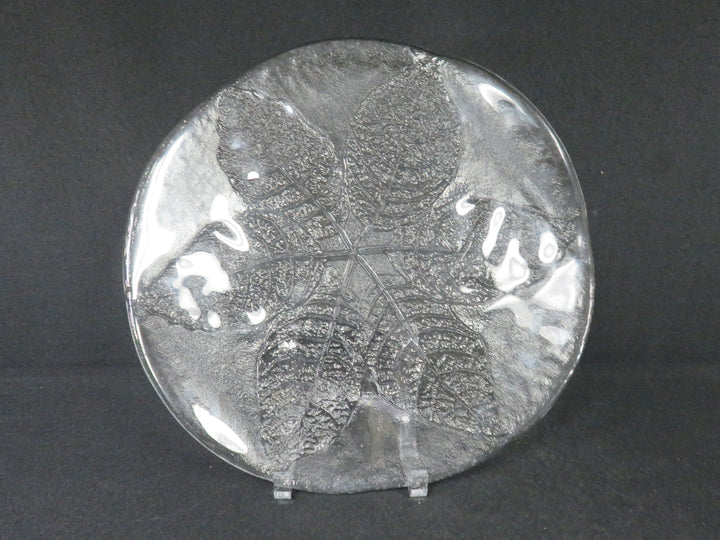 Glass Leaf Design Platter
