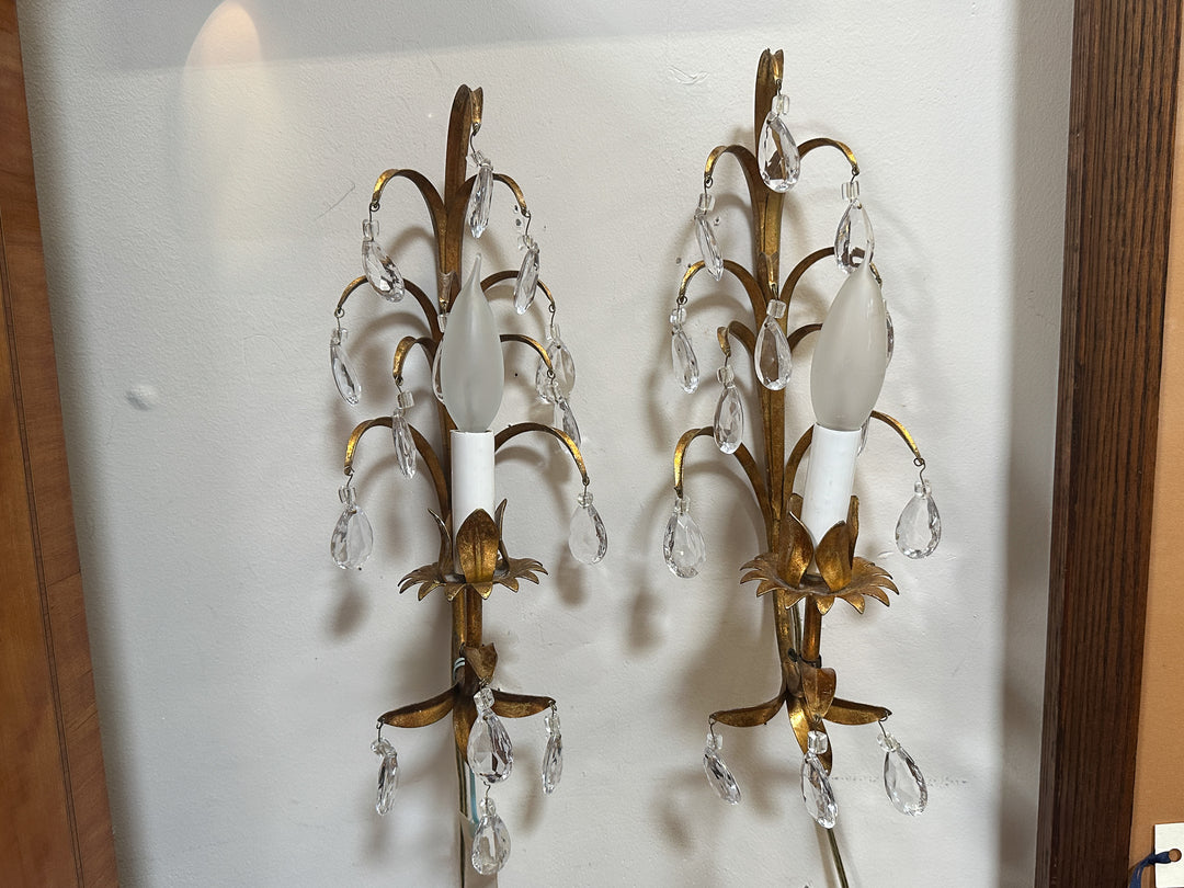 Pair of Gold Sconces