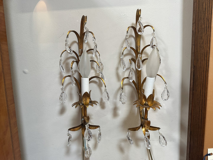 Pair of Gold Sconces