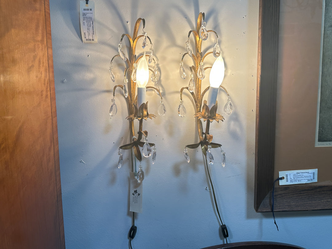 Pair of Gold Sconces