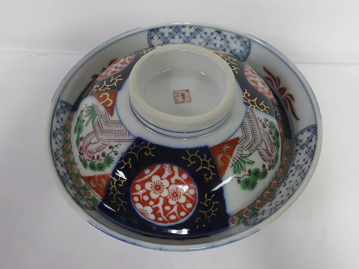 Lidded Imari Rice Bowl