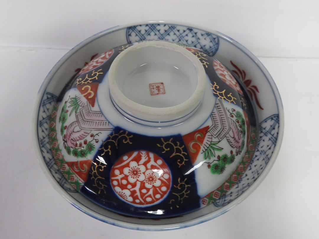 Lidded Imari Rice Bowl