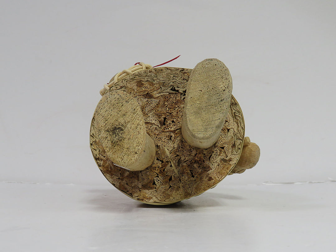 Wood and Corn Husk Santa