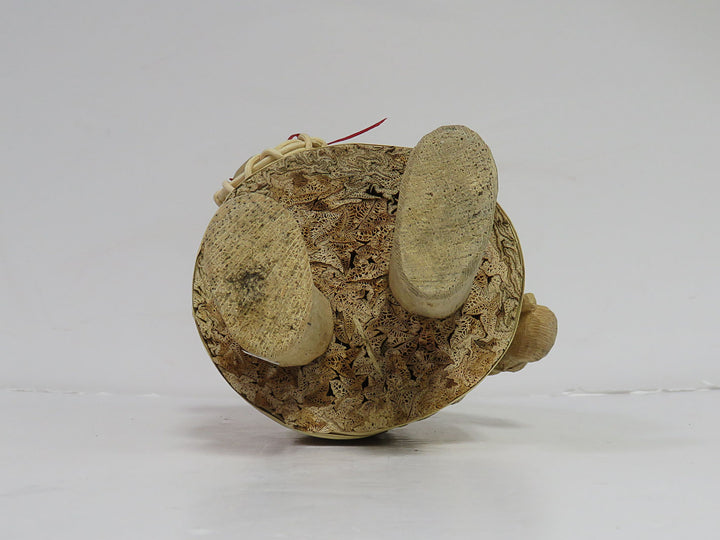 Wood and Corn Husk Santa