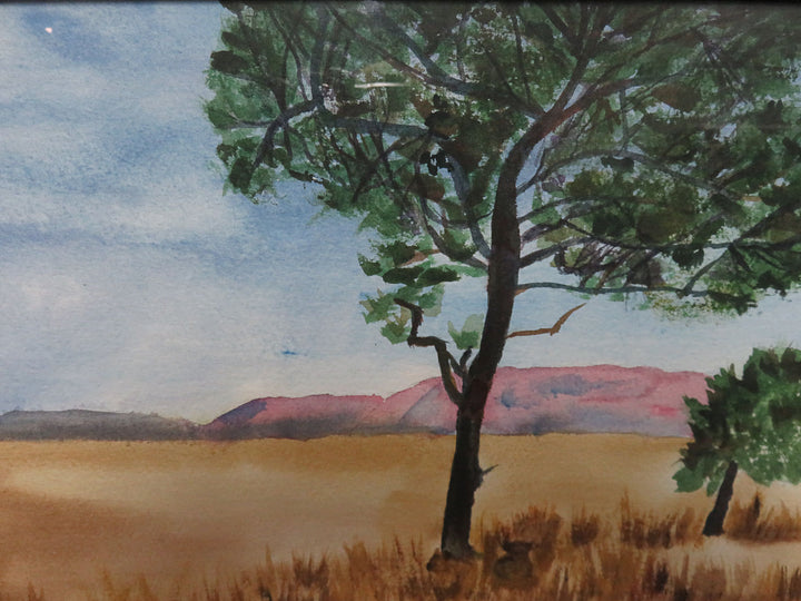 African Landscape Watercolor