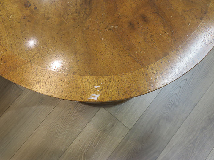 Oval Burled Wood Occasional Table
