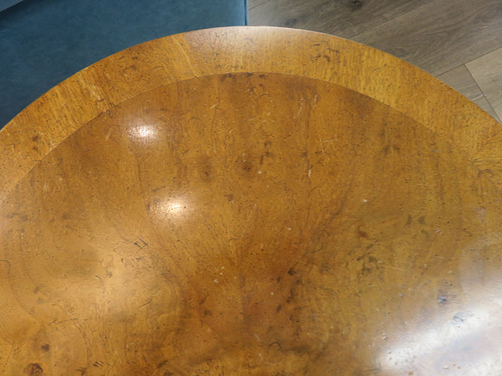 Oval Burled Wood Occasional Table