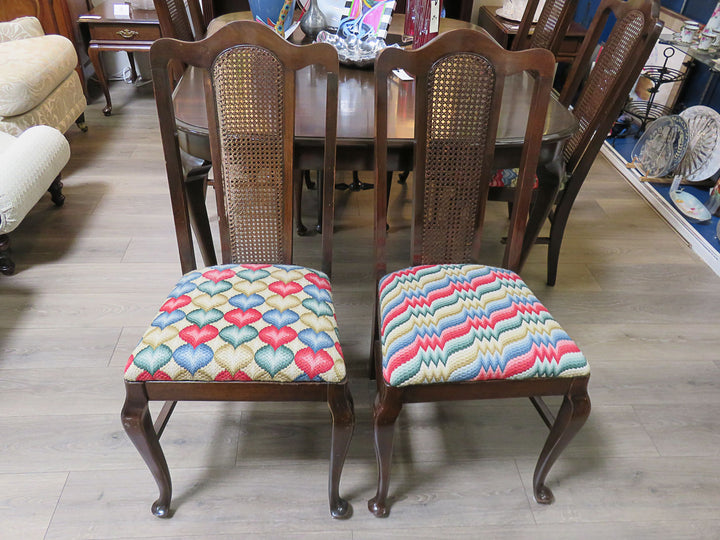 Dining Table & Six Needlepoint Chairs