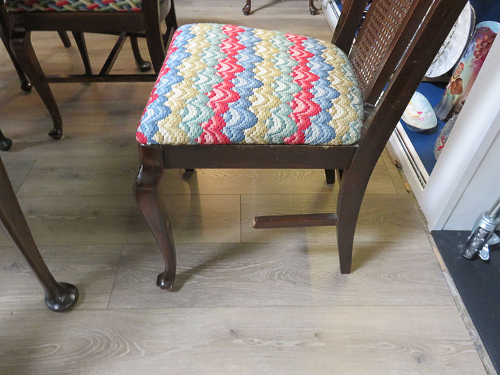 Dining Table & Six Needlepoint Chairs