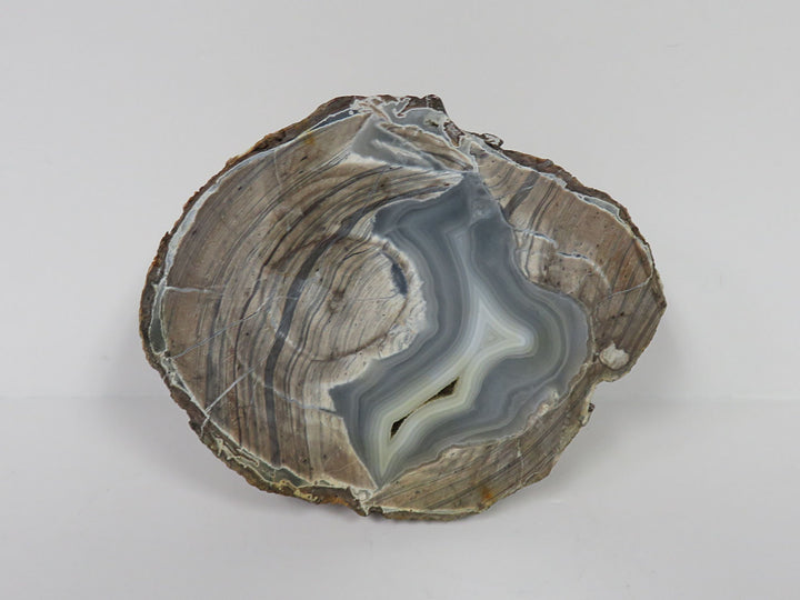Grey and Tan Swirls Geode