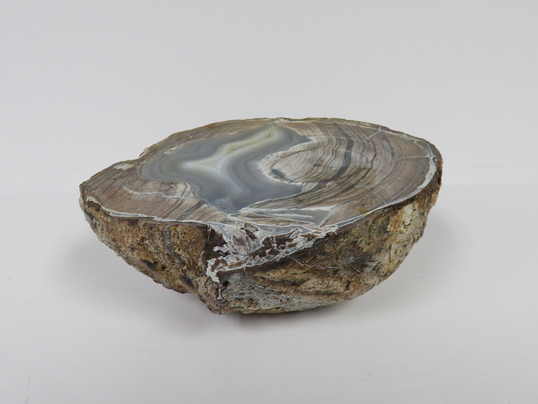Grey and Tan Swirls Geode