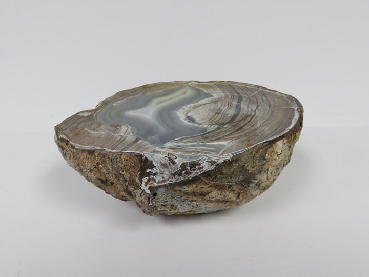 Grey and Tan Swirls Geode