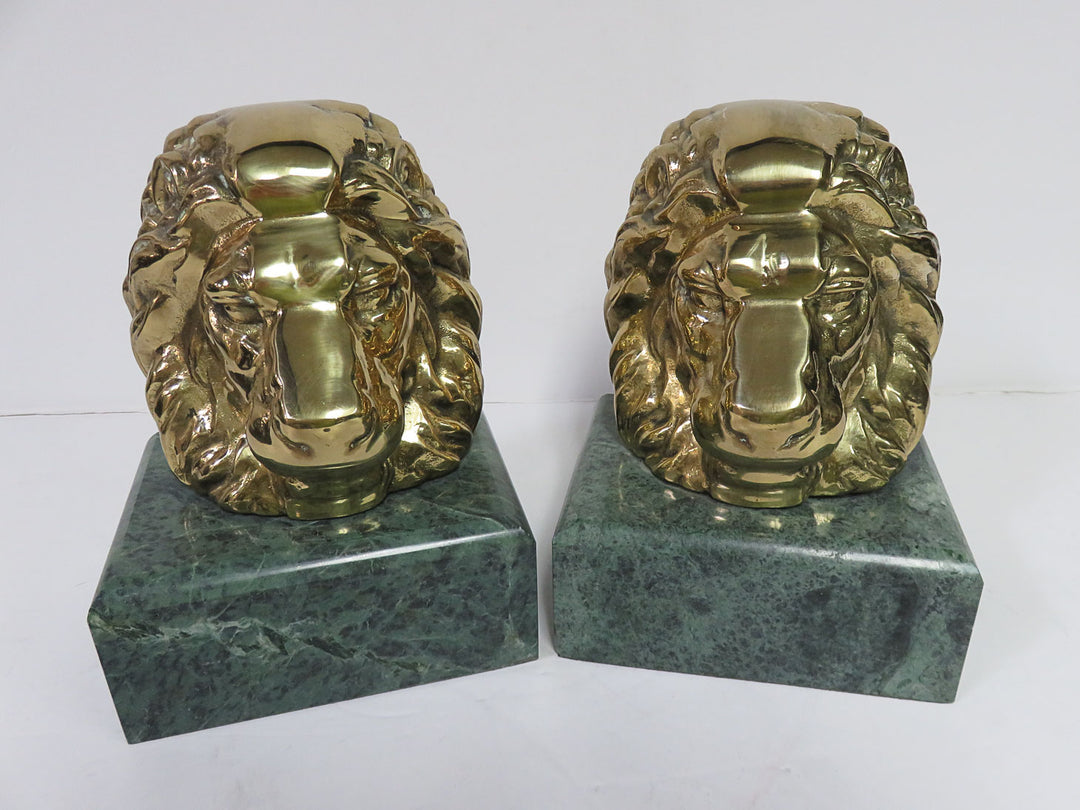 Lion Head Bookends