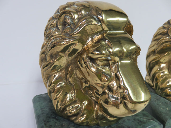Lion Head Bookends