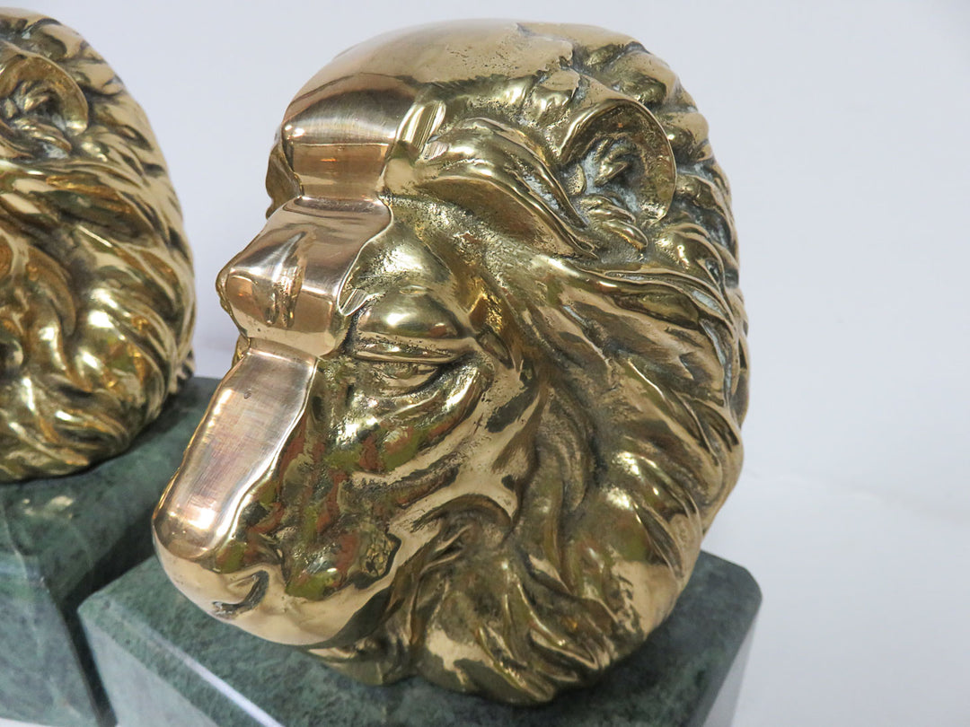 Lion Head Bookends