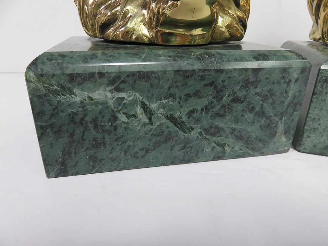 Lion Head Bookends