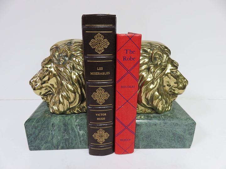 Lion Head Bookends