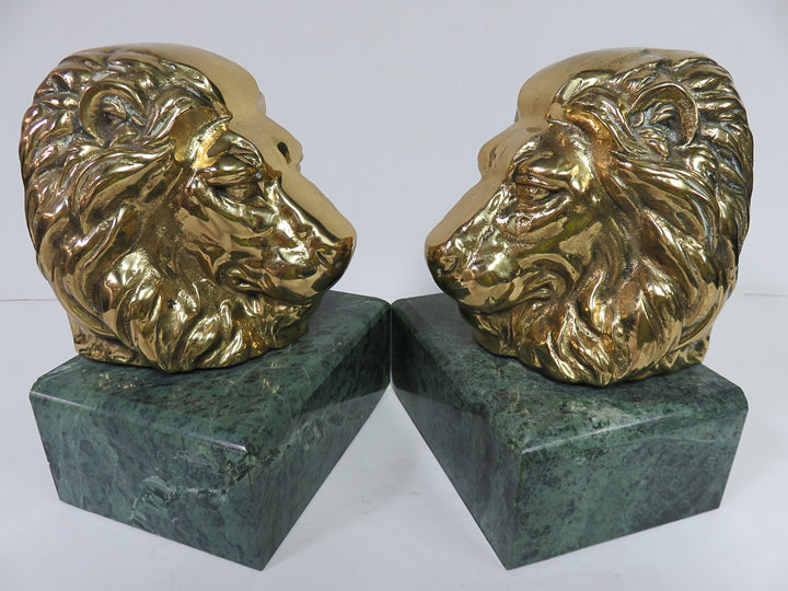 Lion Head Bookends