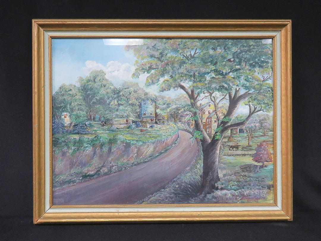 Farm Scene Watercolor Painting - Original