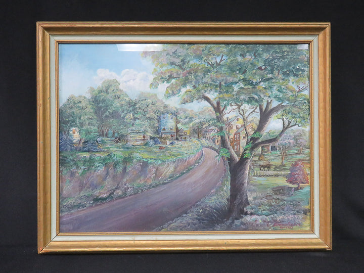 Farm Scene Watercolor Painting - Original