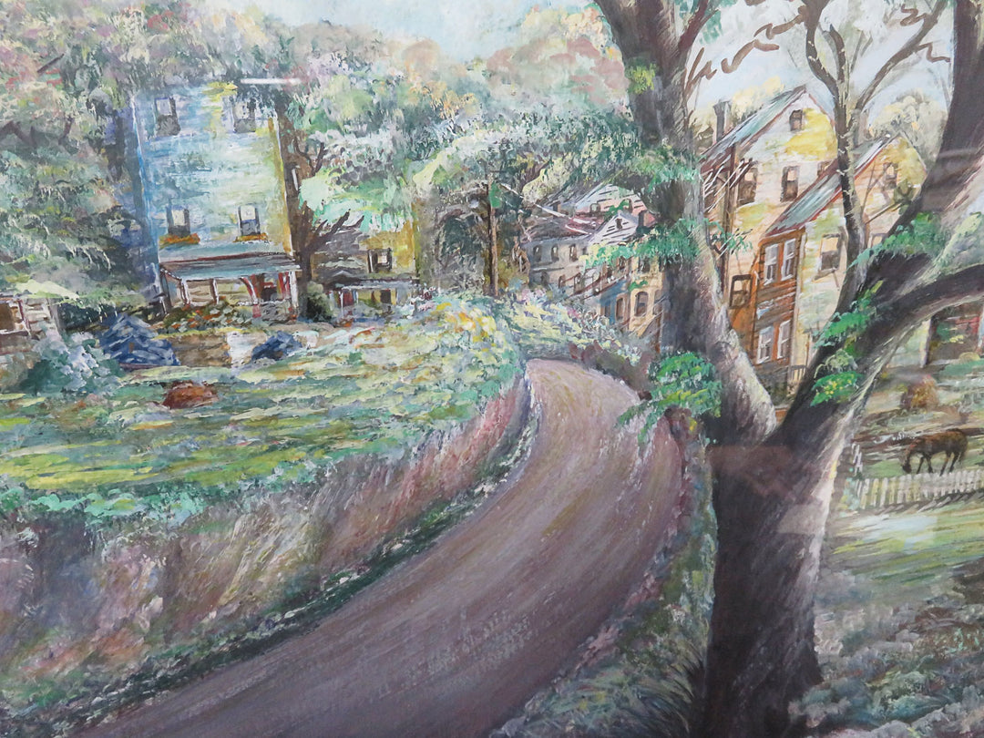 Farm Scene Watercolor Painting - Original