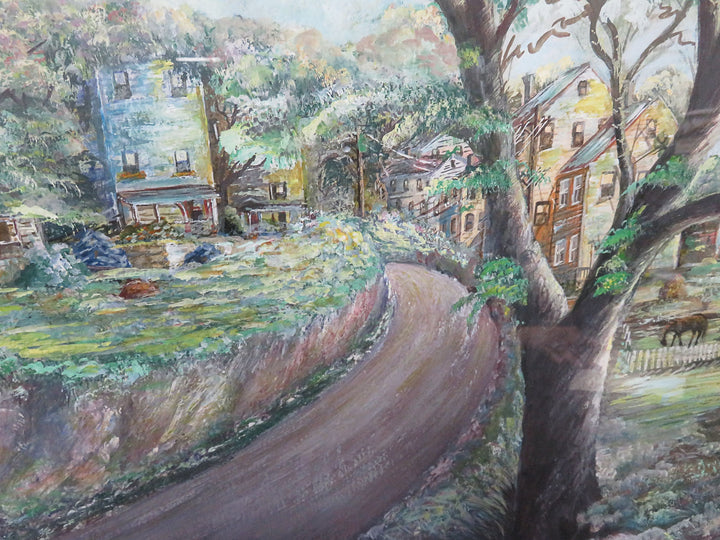 Farm Scene Watercolor Painting - Original