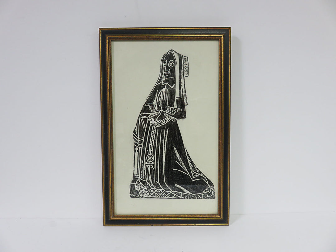 Print of Pious Woman Praying