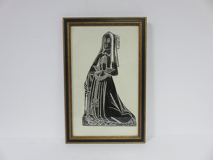 Print of Pious Woman Praying