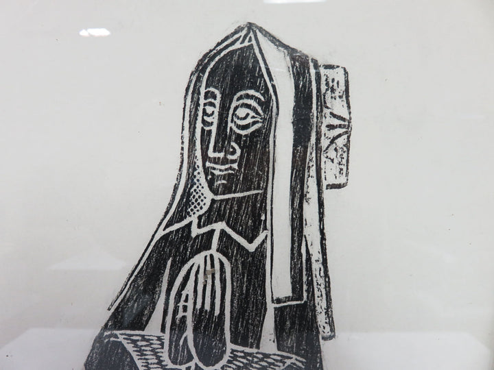 Print of Pious Woman Praying