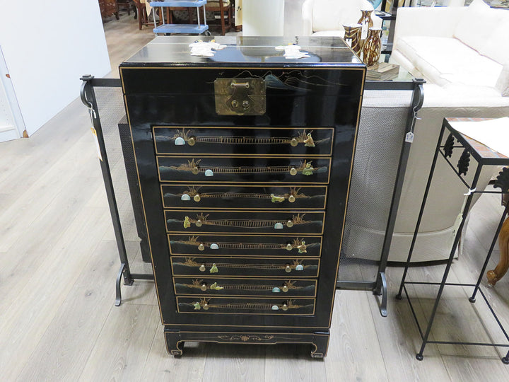 Black Lacquered Jewelry Chest