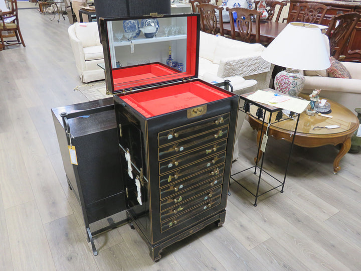 Black Lacquered Jewelry Chest