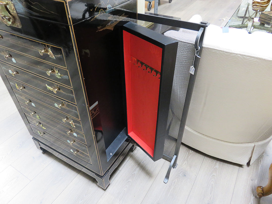 Black Lacquered Jewelry Chest