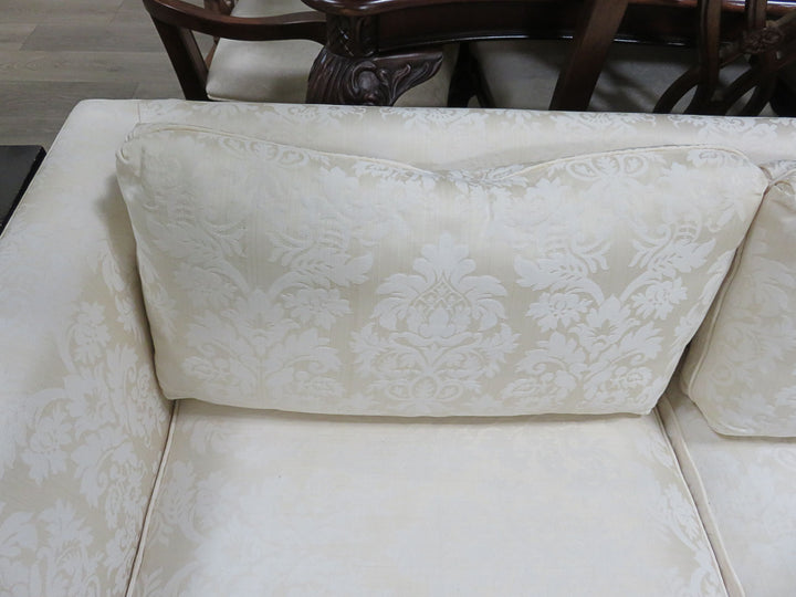 Cream Brocade Sofa