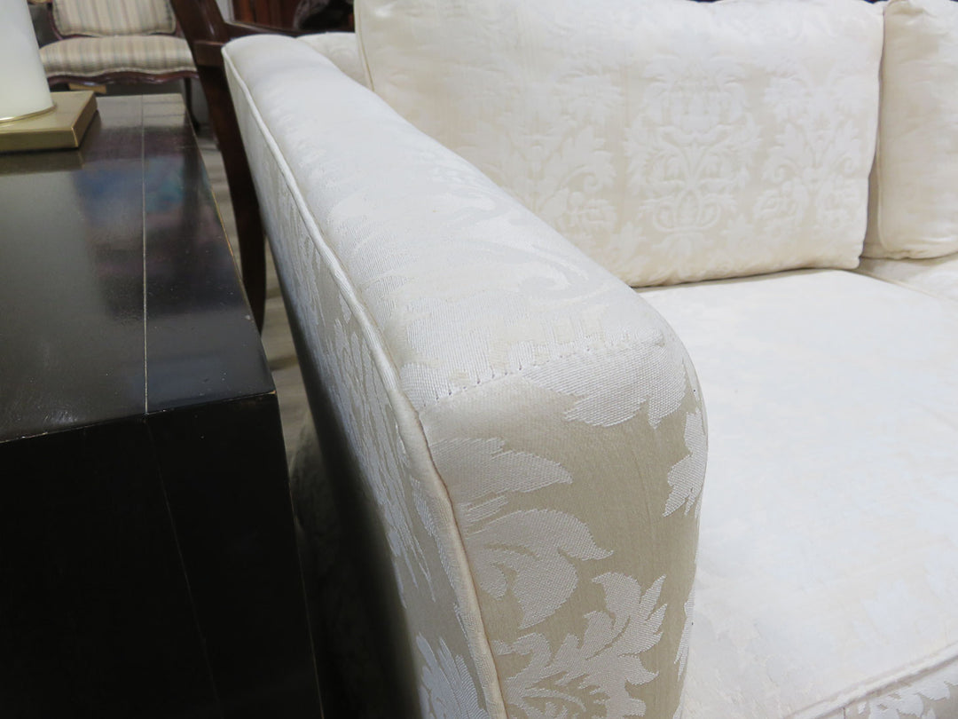 Cream Brocade Sofa