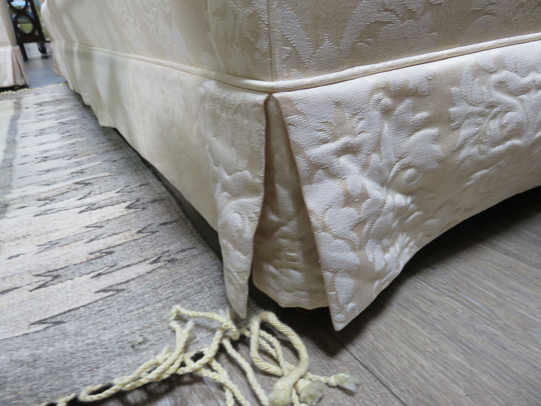 Cream Brocade Sofa