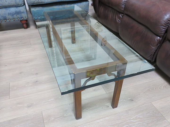 Glass Topped Coffee Table