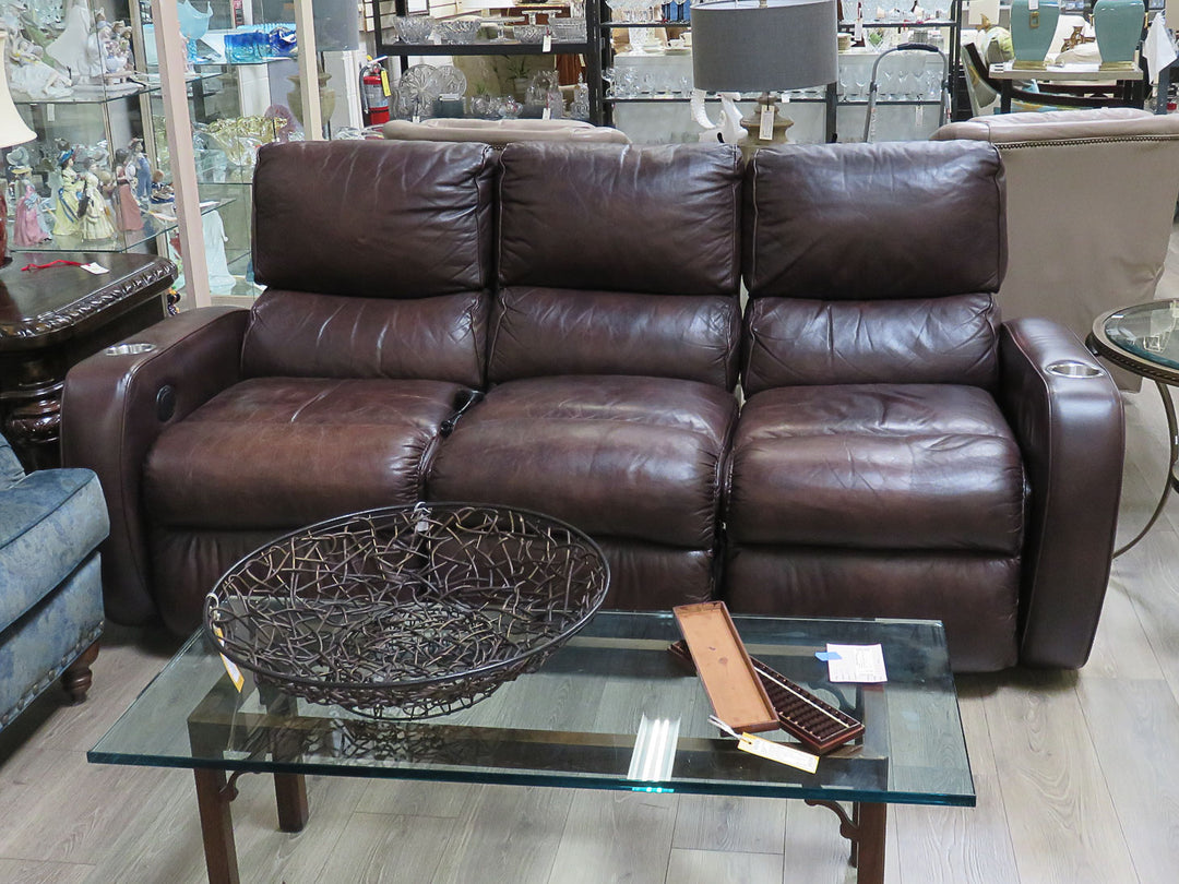 Leather Sectional Recliner Sofa