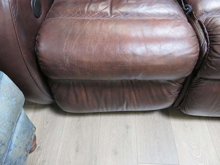 Leather Sectional Recliner Sofa