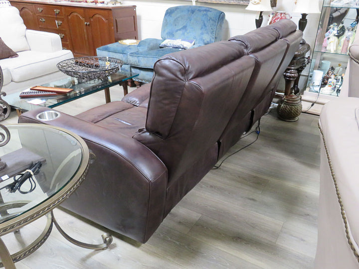Leather Sectional Recliner Sofa