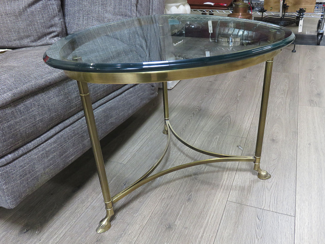 Brass & Glass End Table