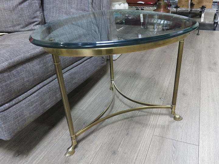 Brass & Glass End Table