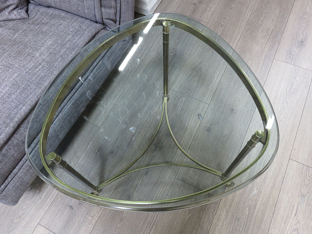 Brass & Glass End Table