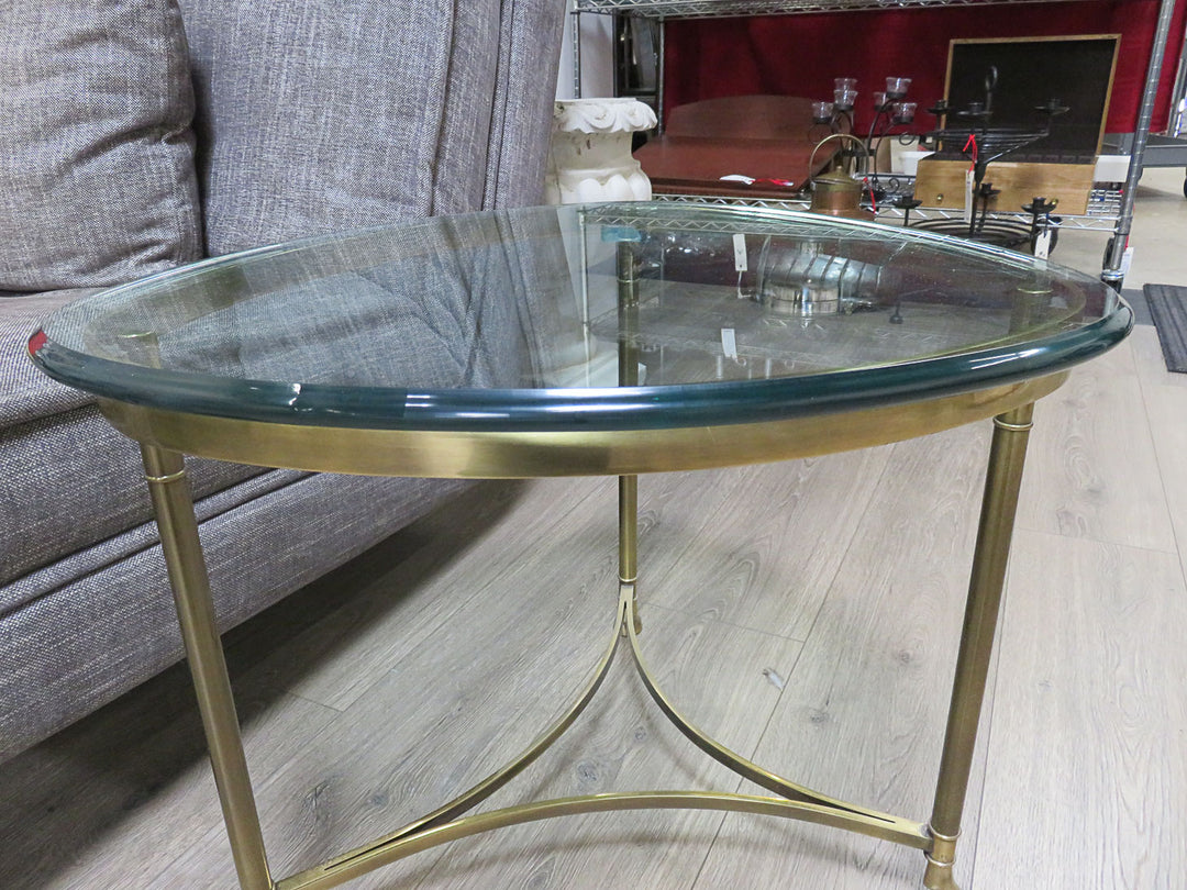 Brass & Glass End Table