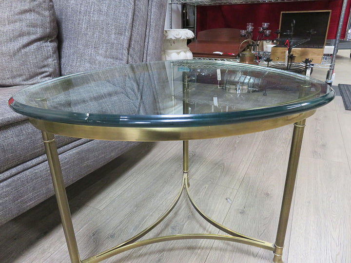 Brass & Glass End Table