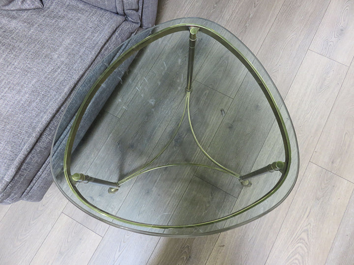Brass & Glass End Table