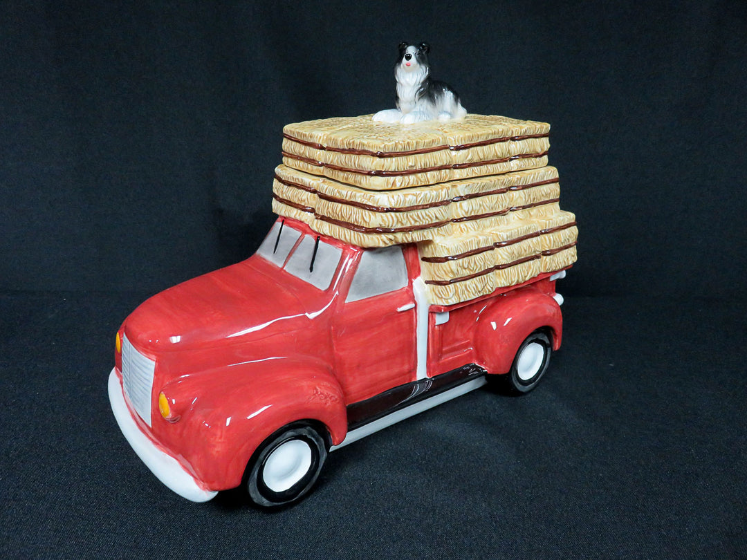 Red Pickup Truck Cookie Jar