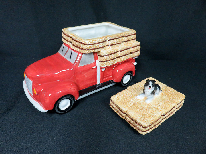 Red Pickup Truck Cookie Jar
