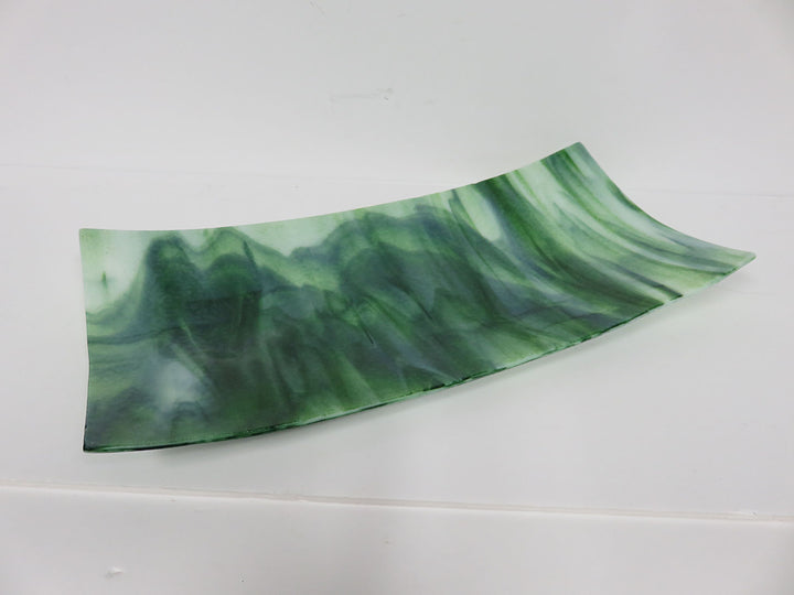 Art Glass Green Tray